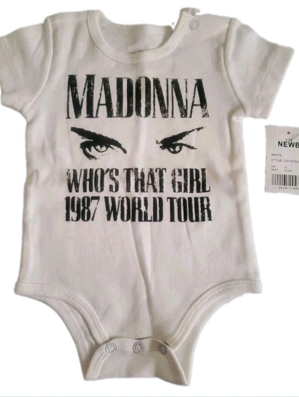 Madonna  - Who's That Girl 1987 Tour - Live Nation - Baby Bodysuit Newborn - NWT
